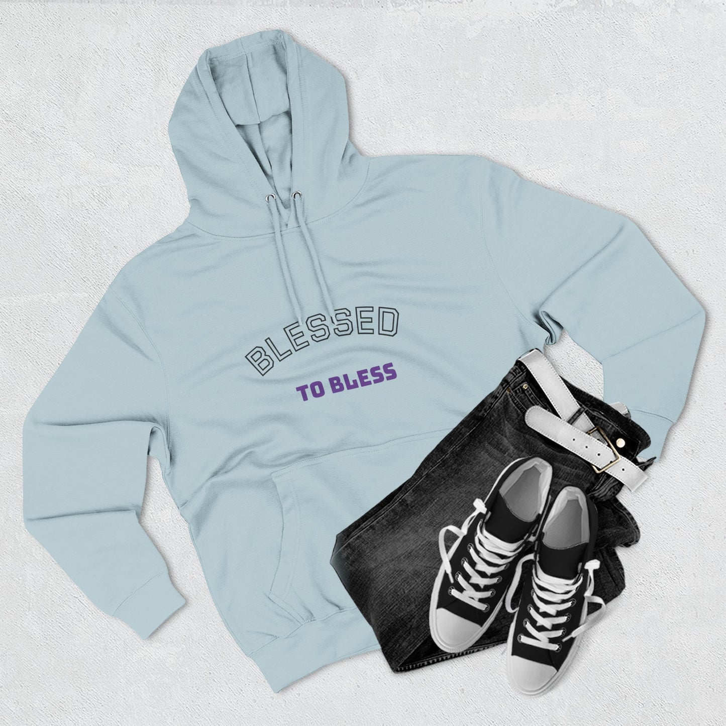 Blessed to Bless Fleece Hoodie, Cozy Sweatshirt for Gifts, Inspirational Apparel, Casual Everyday Wear, Perfect for Fall and Winter