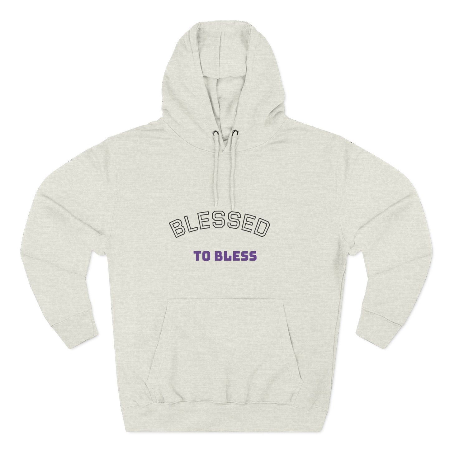 Blessed to Bless Fleece Hoodie, Cozy Sweatshirt for Gifts, Inspirational Apparel, Casual Everyday Wear, Perfect for Fall and Winter
