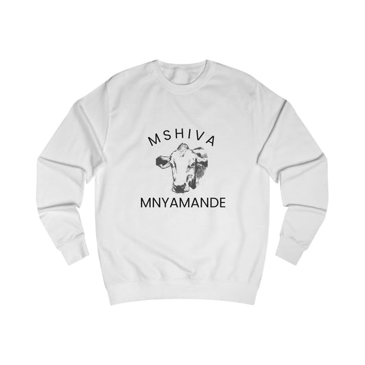 Mshiva Mnyamande Unisex Sweatshirt - Cozy Black Cow Design