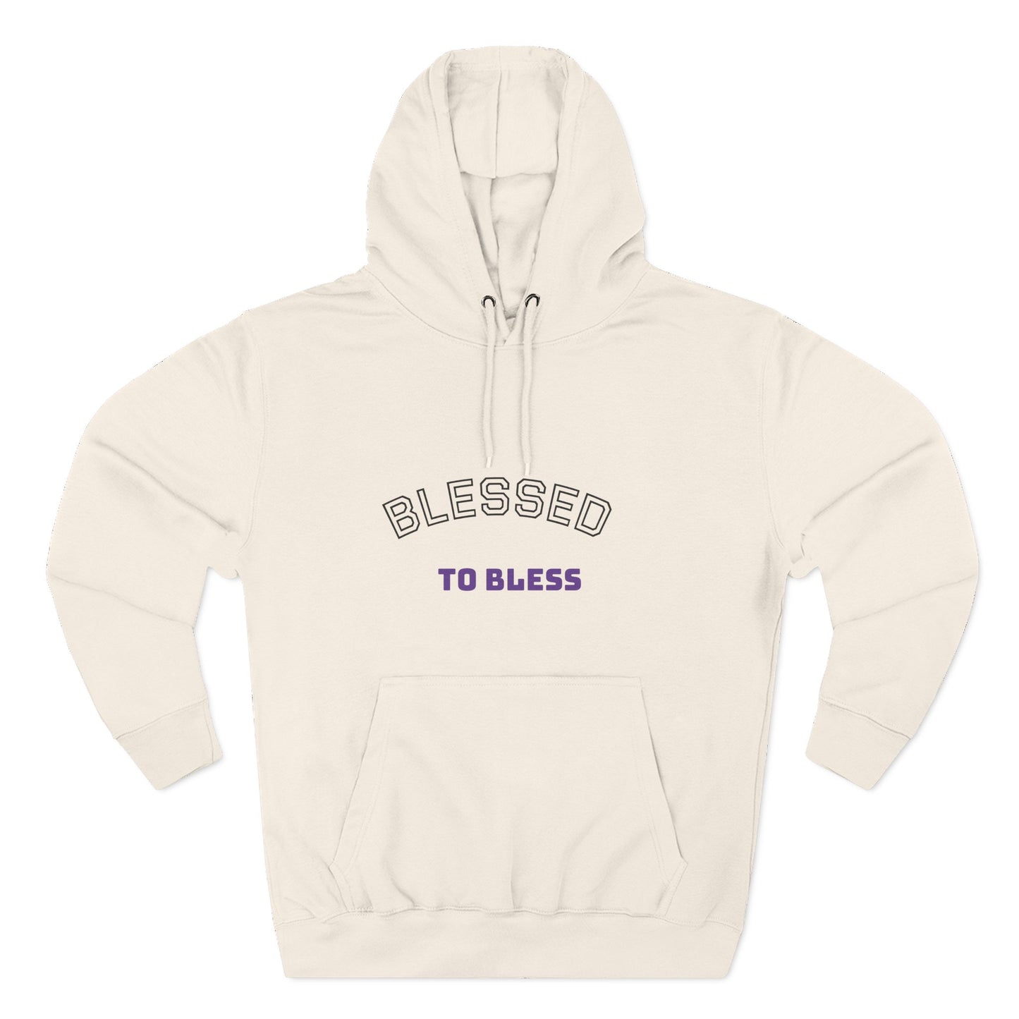 Blessed to Bless Fleece Hoodie, Cozy Sweatshirt for Gifts, Inspirational Apparel, Casual Everyday Wear, Perfect for Fall and Winter