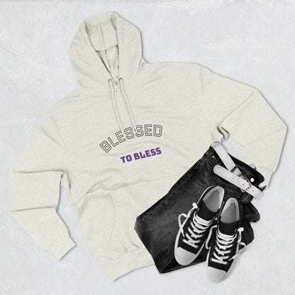 Blessed to Bless Fleece Hoodie, Cozy Sweatshirt for Gifts, Inspirational Apparel, Casual Everyday Wear, Perfect for Fall and Winter