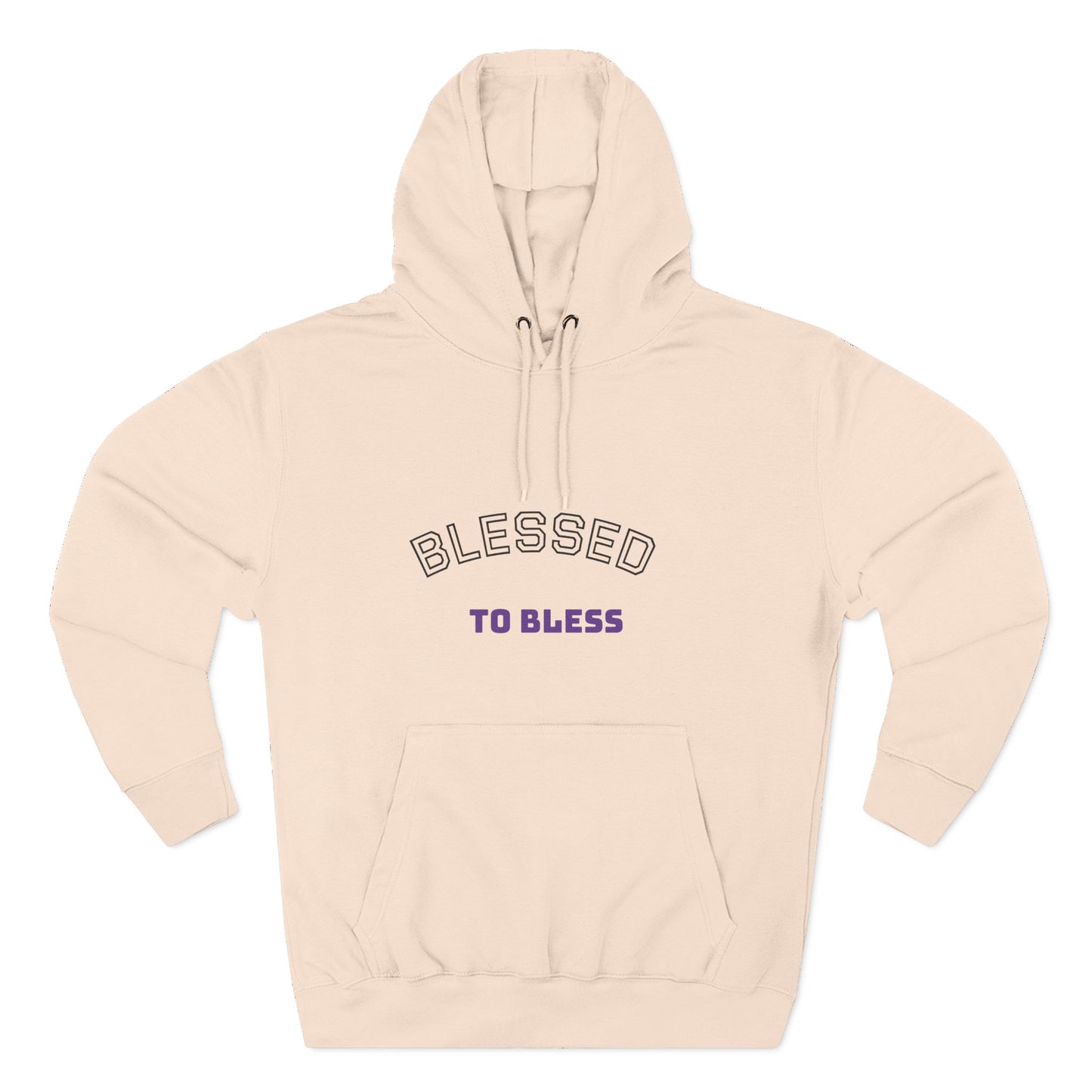 Blessed to Bless Fleece Hoodie, Cozy Sweatshirt for Gifts, Inspirational Apparel, Casual Everyday Wear, Perfect for Fall and Winter