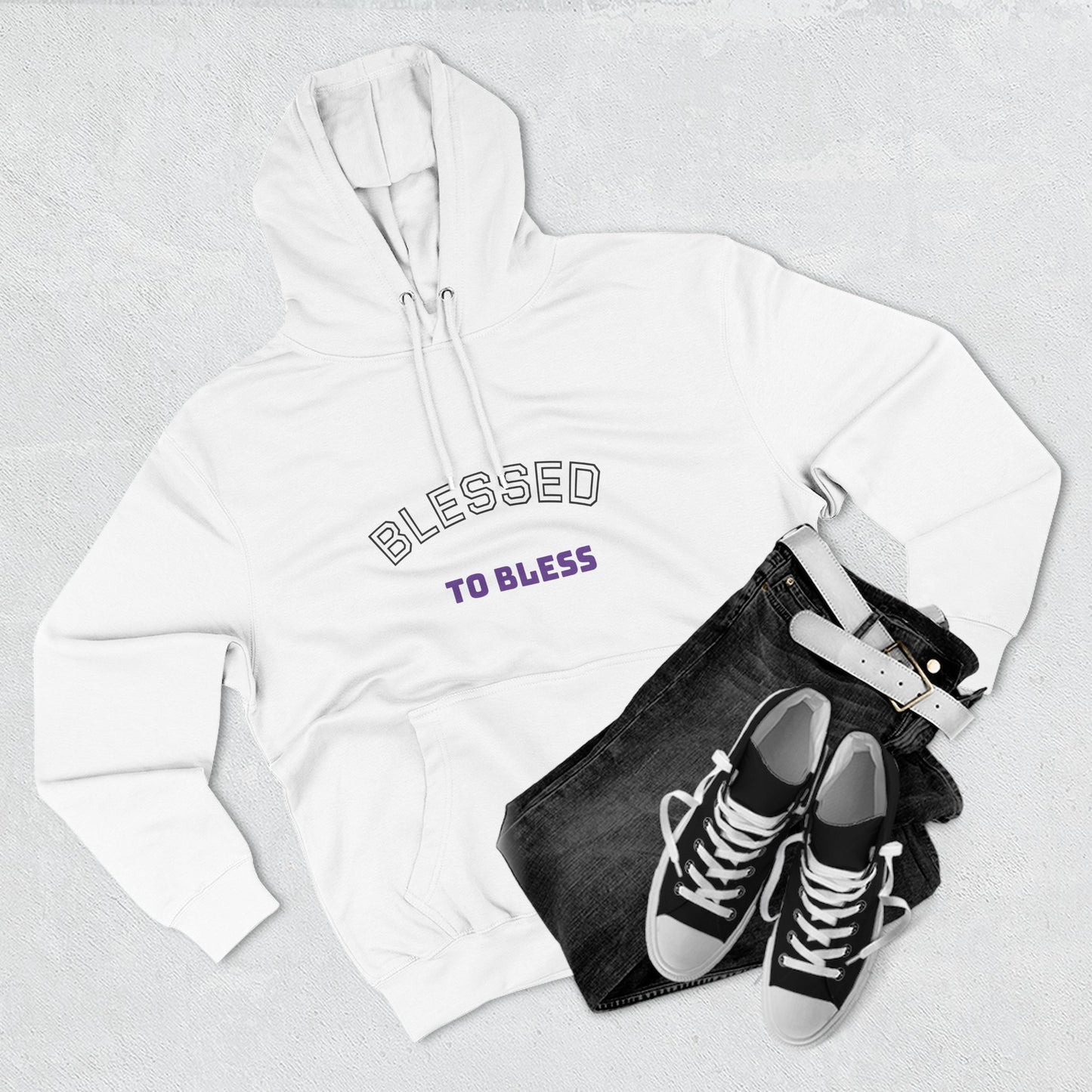 Blessed to Bless Fleece Hoodie, Cozy Sweatshirt for Gifts, Inspirational Apparel, Casual Everyday Wear, Perfect for Fall and Winter